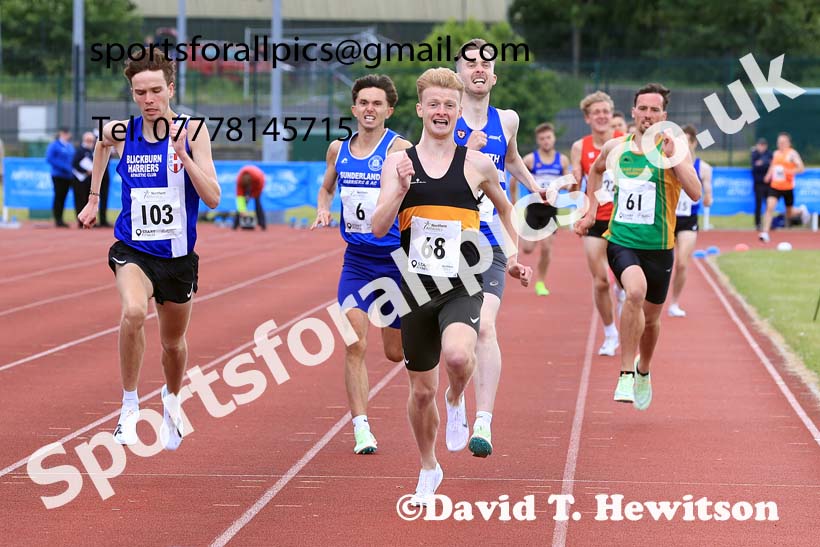 Senior Mens 1500 metres, 2024 Northern Senior and Under-20s Track and Field Champs, Middlesbrough.  Photo: David T. Hewitson/Sports for All Pics
